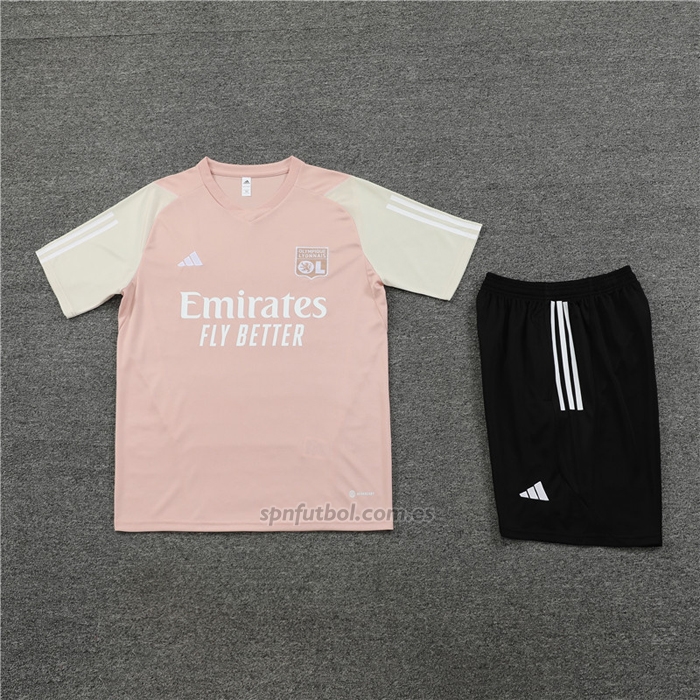 Chandal del Lyon Manga Corta 2023-2024 Rosa - Pantalon Corto
